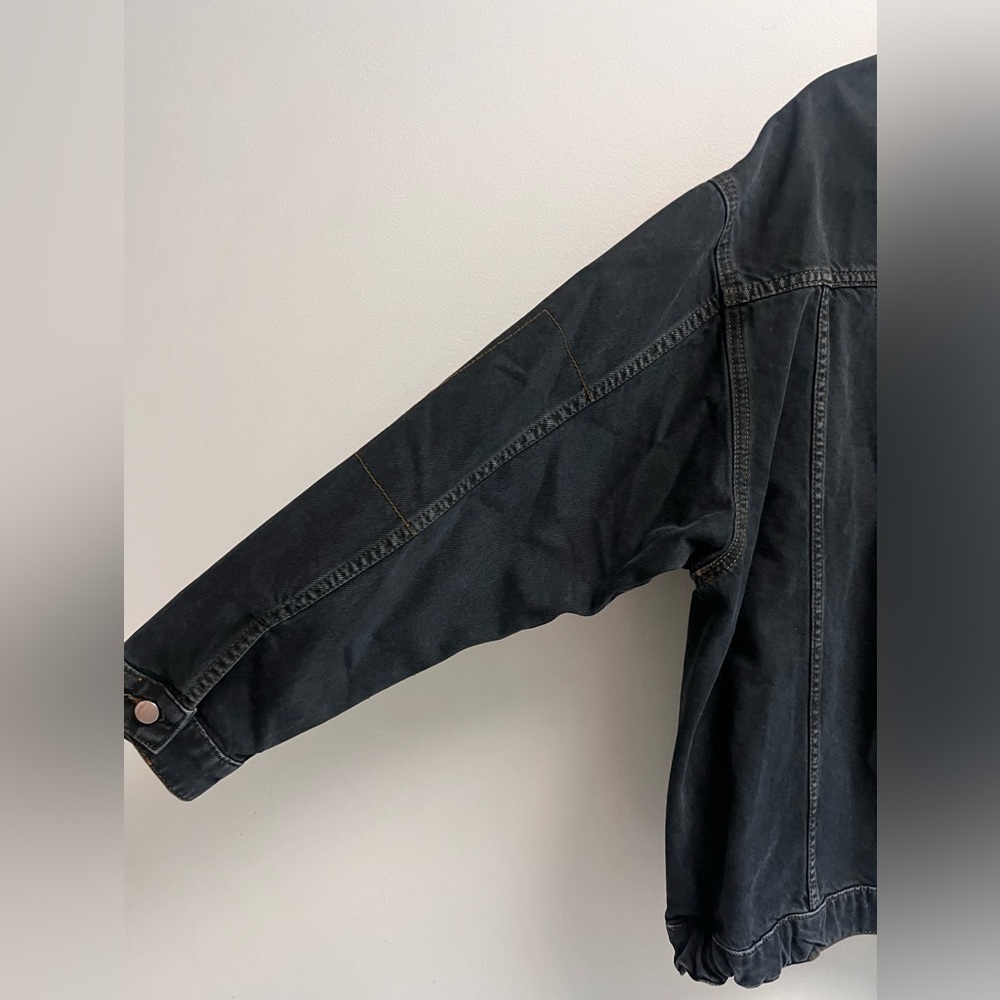 BA&SH Women’s Black Denim Boyfriend Jean Jacket - Size 2 - Picture 3 of 11